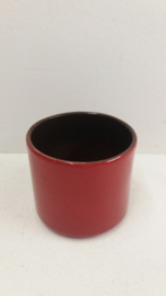 Rode bloempot in nummer 2119 maat 1 / Red planter in number 2119 size 1