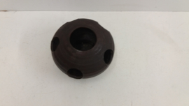 Waxine licht houder in bruin van Jan de Graaf / Waxine holder in brown by Jan de Graaf