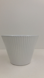 Bloempot grijs gemerkt 000 / Planter in gray marked 000