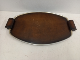 Teak dienblad 42 cm. / Teak tray 16.53 inch
