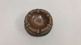 Strehla asbak met fatlava en oranje / Strehla ashtray with fatlava and orange