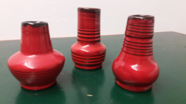 set van 3 vergelijkbare vaasjes / set of 3 comparable little vases