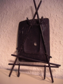 Mini bordje op schildersezel Italy 7.5 cm. Mini plate on a donkey Italy 2.9 inch