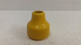 Minivaasje in geel 3.5 cm. / Mini vase in yellow 1.3 inch.