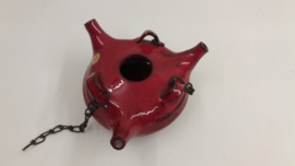 Potterie de Graaf vuurtest rood groot / Pottery de Graaf fire tess red orange big