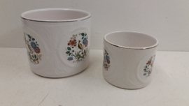 Frankton bloempot met vogels en bloemen / Planter with birds and flowers
