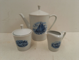 Bavaria suikerpot met boerderij afbeelding / Bavaria sugar bowl with farm image