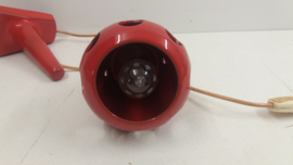 Retro oranje hanglamp met voet / Retro oange hanging lamp with base
