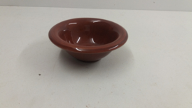 Snack schaaltje in oker 14 cm.  /  Snack bowl in ocher 5.5 inch.