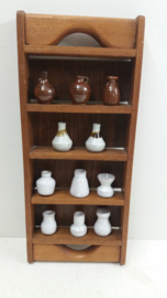 6 mini vaasjes in wit  / 6 mini vases in white