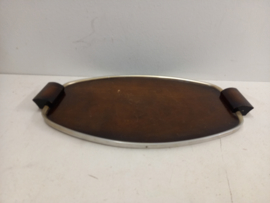 Teak dienblad 42 cm. / Teak tray 16.53 inch
