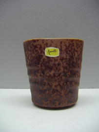 Ravelli vaasje met sticker 8 x 4 cm.  / Ravelli little vase with sticker 3.1 x 1.6 inch.