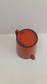Set Oranje kan met 6 bekers  / Set orange jug with 6 cups