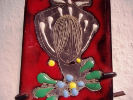 Mini bordje op schildersezel Italy 7.5 cm. Mini plate on a donkey Italy 2.9 inch