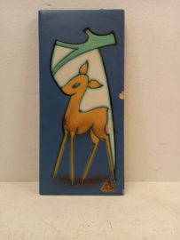 Flora wandbord met hertje 24 cm. / Flora wall plate with deer 9.44 inch.