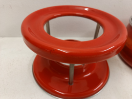 Fondue set in rood retro / Fondue set in red retro