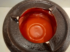 Theelichtje in keramiek oranje bruin / Tealight in ceramic orange brown