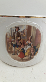 Frankton bloempotten met Engels decors / Planters with English decors