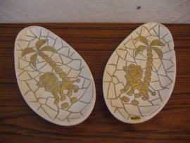 2 L'ancora schaaltjes met Leeuw / 2 L'ancora little plates with a lion
