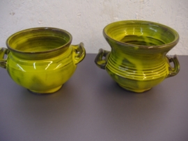 Speck set kleine potjes in geel 7 en 8 cm. / set little ones in yellow 2.7 and 3.1"
