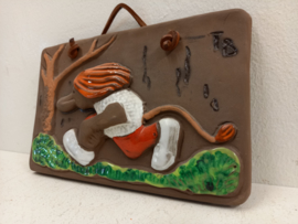 Tegel rennend mannetje om op te hangen / Tile running man to hang