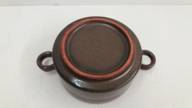 Metallic en rood  soepkom 11 cm. / Metallic and red soup bowl 4.3 inch.