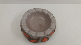 Strehla asbak grijs en oranje / Strehla ashtray gray and orange