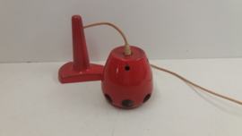 Retro oranje hanglamp met voet / Retro oange hanging lamp with base