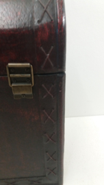 Luxe houten wijnkoffer voor 2 flessen / Luxery wooden winecase for 2 bottles