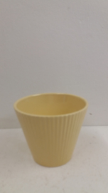 Set potten in geel nummer 2075. Erica / Set planters in yellow number 2075. Erica