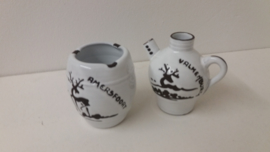 Setje in wit 8x met vooral hertjes / Set in white 8x with dear