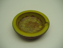 Pieter Groeneveld asbak geel 12 cm. / Pieter Groeneveld ashtray yellow 4.7 inch.