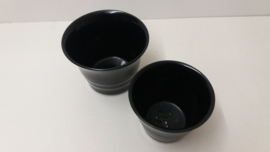 Bloempotjes zwart 2111 gemerkt 0 - 000 / Planters in black 2111 marked 0 - 000
