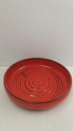 Potterie de Graaf schaal  rood  / Pottery de Graaf bowl red