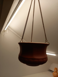 Hangpot in roze keramiek / Hanging planter in pink ceramics