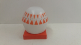 Retro plafond lamp oranje voet / Retro orange ceiling light