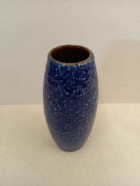 Scheurich 522-18 in blauw gespikkeld / Scheurich 522-18 vase in blue spotted
