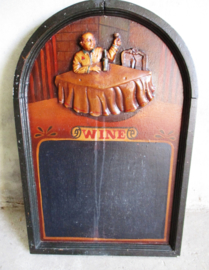 Schrijfbord horeca wijntafereel / Whiteboard hospitality wine scene
