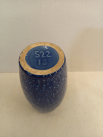 Scheurich 522-18 in blauw gespikkeld / Scheurich 522-18 vase in blue spotted