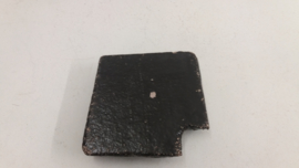 Zwarte asbak rood gevlamde binnenkant / Black ashtray glaced red  inside