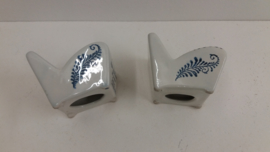 Set 7 stoeltjes asbakken Delfts blauw / Set 7 chair ashtrays Delfts blue