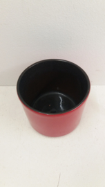 Rode bloempot in nummer 2119 maat 2 / Red planter in number 2119 size 2