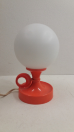Mooi klein knijp lampje met bruine voet / Beautiful little stick lamp with brown holder