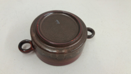 Metallic en rood  soepkom 11 cm. / Metallic and red soup bowl 4.3 inch.