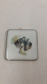 Lief honden tegeltje 6 centimeter / Sweet dog tile 2.3 inch