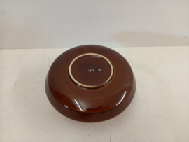 Potterie Huizen sauskom bruin oranje / Huizen Ceramics sauce bowl brown orange