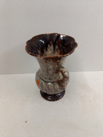 Jasba vaas in bruin en mint groen  / Jasba vase in brown and mint green