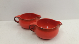 Oranje servies, 26 delig / Orange service, 26 pieces