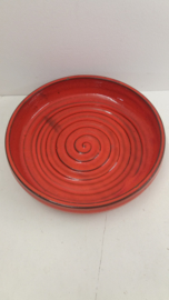 Potterie de Graaf schaal  rood  / Pottery de Graaf bowl red
