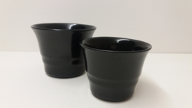 Bloempotjes zwart 2111 gemerkt 0 - 000 / Planters in black 2111 marked 0 - 000